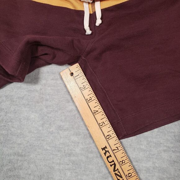 Todd Snyder x Champion 7" Engineered Stripe Warm Up Short in Oxblood Mens Large - Picture 5 of 5